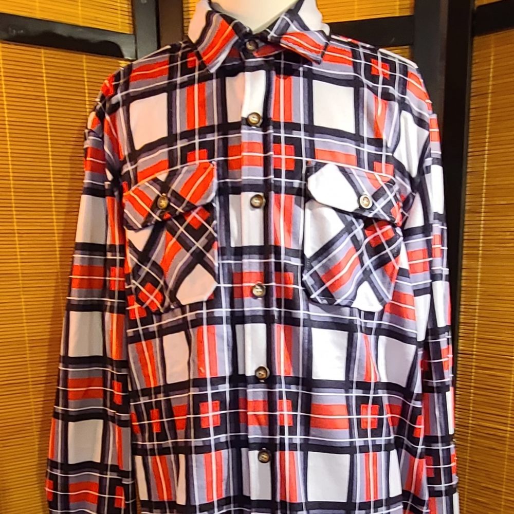 Long Sleeve Plaid Shirt XXL NWT